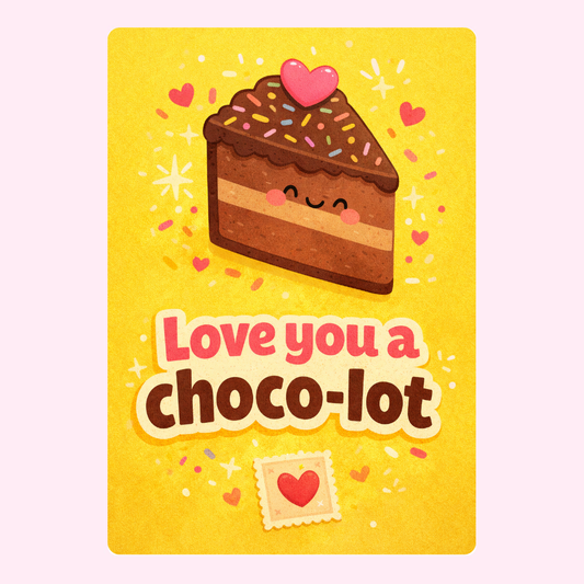 Love You A Choco-lot Treat Cake Card | MailBakes