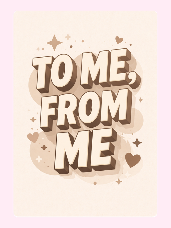 To Me From Me Neutral Cake Card, just because