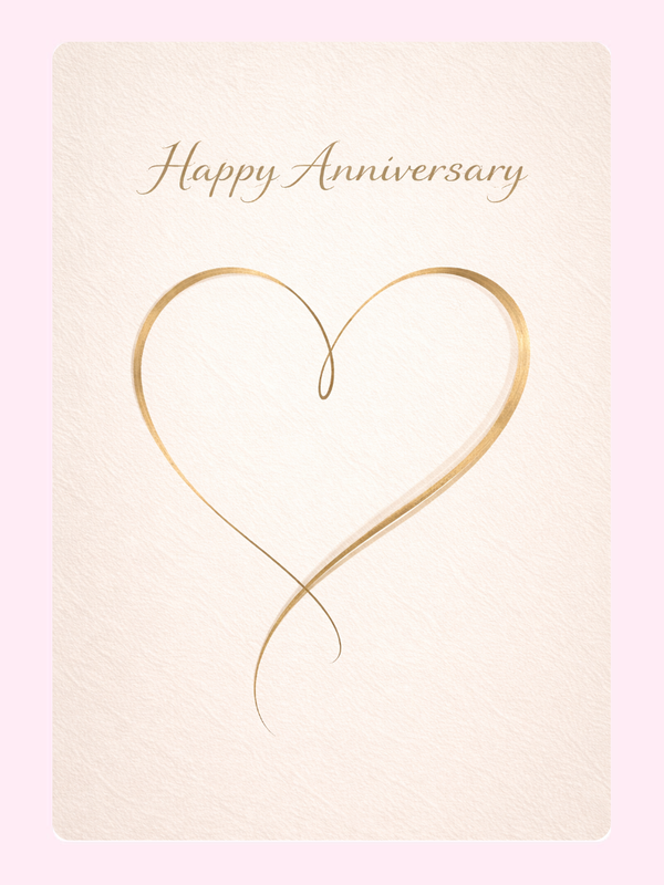 G-ANNIV-01 letterbox cake card with freshly baked cake slices