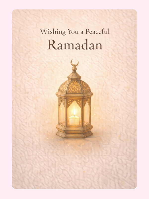 Peaceful Ramadan Lantern Cake Card