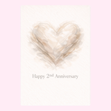 2nd anniversary cake cards