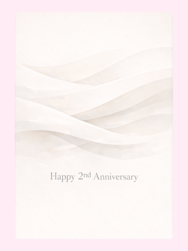 Cotton Ribbons 2nd Anniversary Cake Card