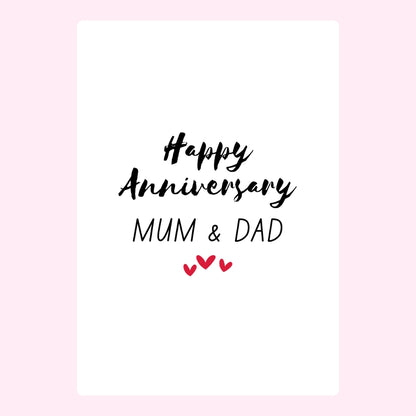 Mum and Dad anniversary message.