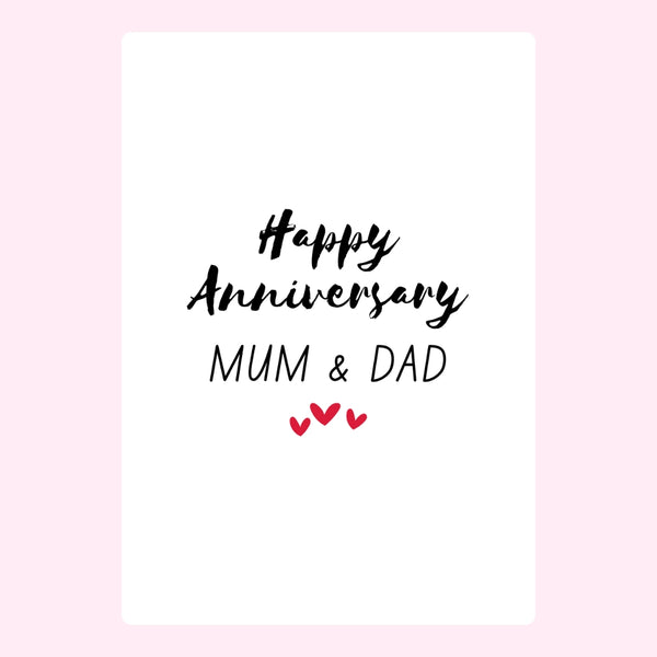 Mum and Dad anniversary message.