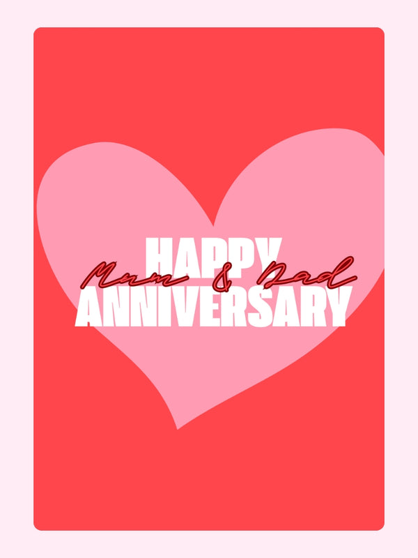 Happy Mum and Dad Anniversary Cake Card, for parents