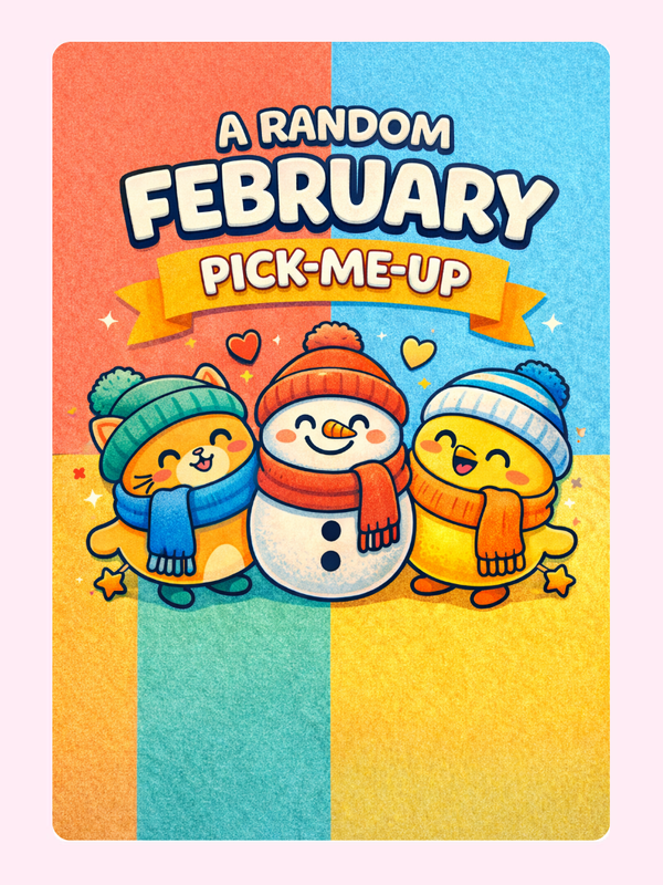 February Lift Cake Card, just because