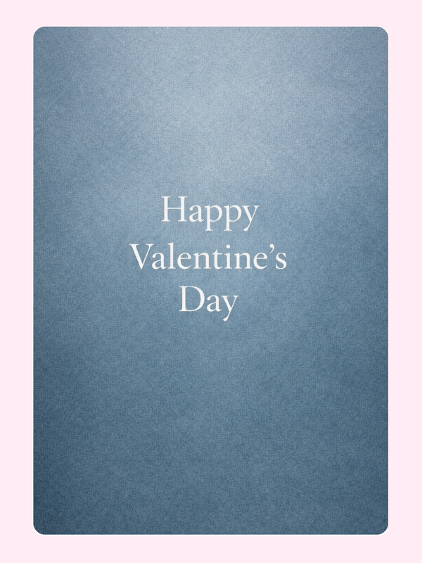 Blue Valentines for Him Cake Card