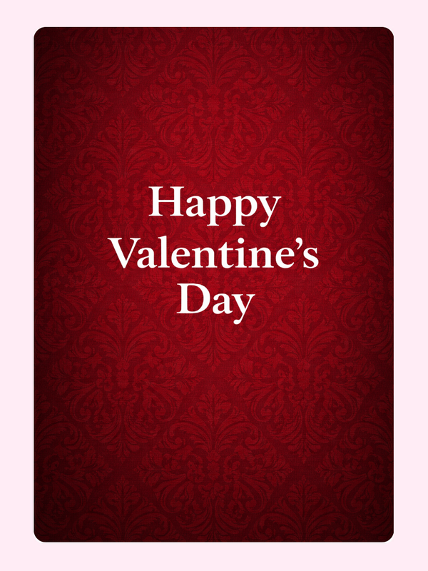 Ruby Valentine's Cake Card