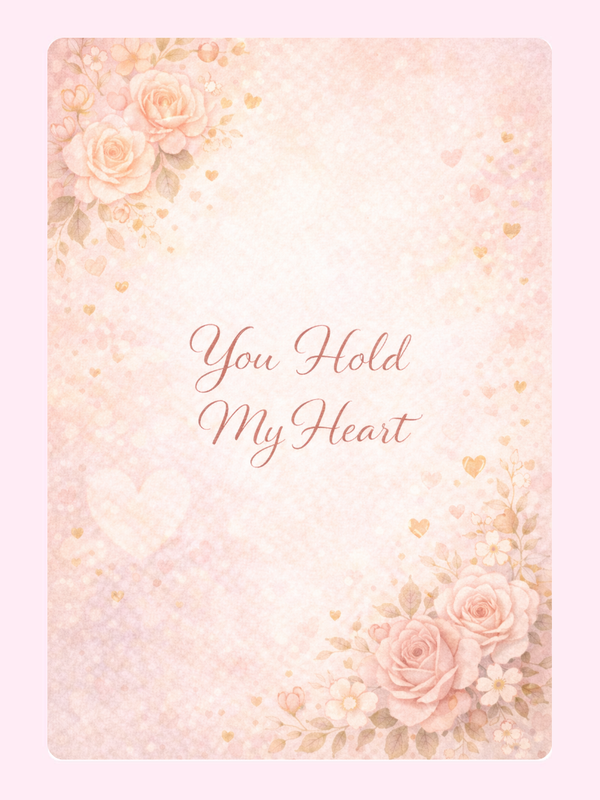 Hold My Heart Valentine's Cake Card