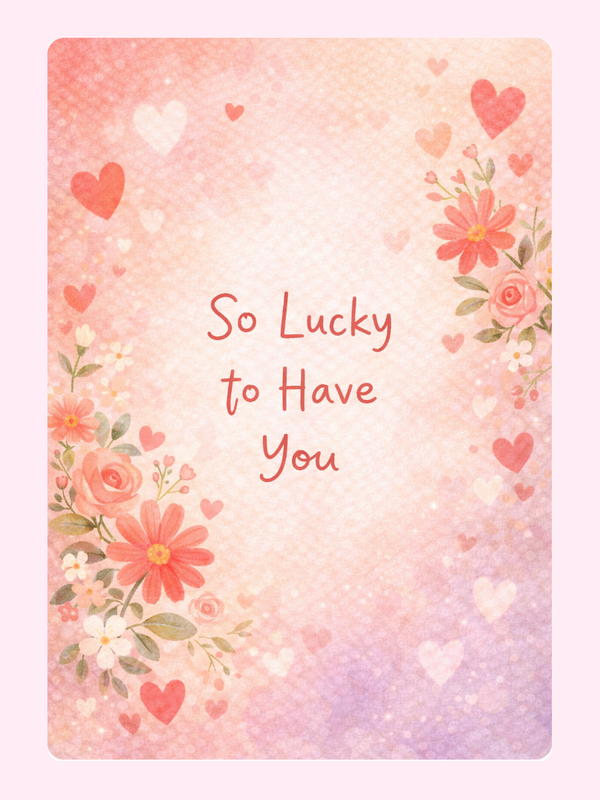 Lucky letterbox cake card with freshly baked cake slices