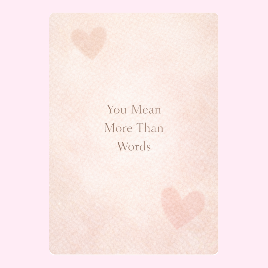More than words