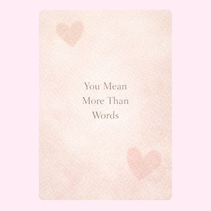 More than words
