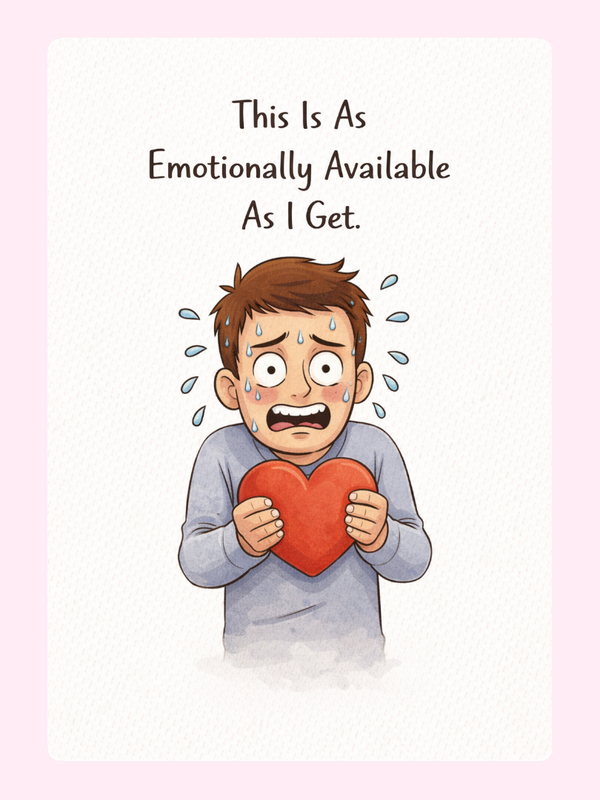 Emotionally Available Cake Card, Valentine's Day