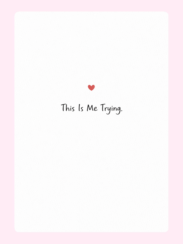 Trying Cake Card, Valentine's Day