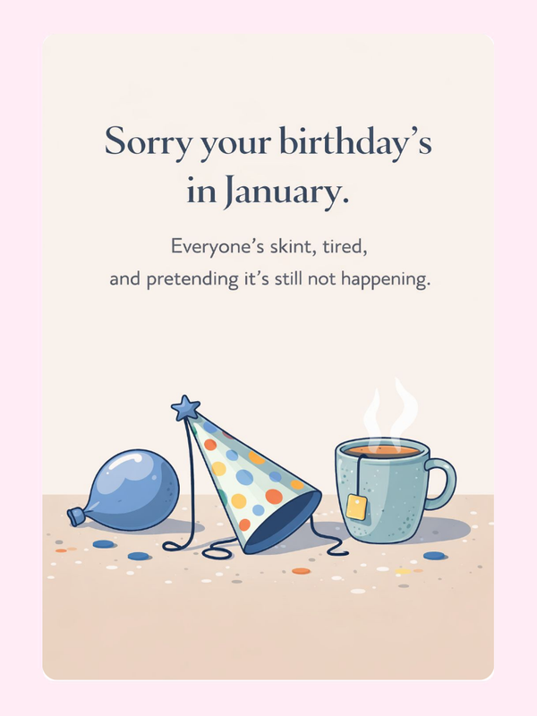 Pretending Cake Card, birthday
