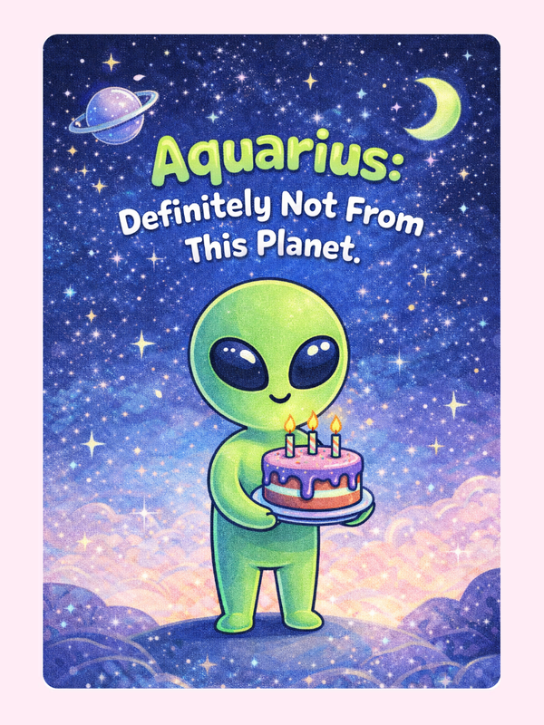 Alien Cake Card, birthday
