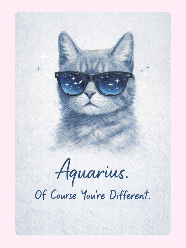 Aqua Cat Cake Card, birthday