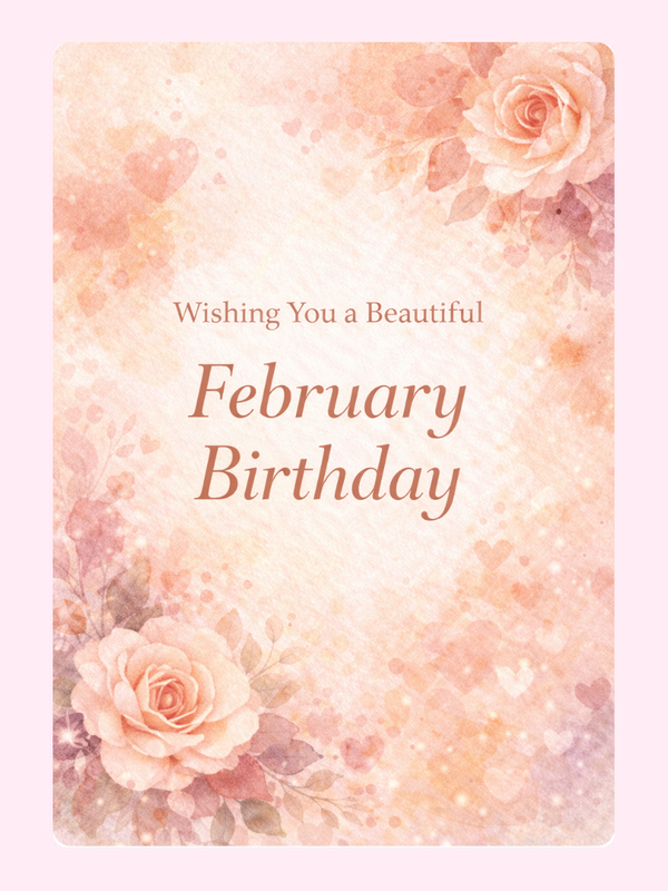 Floral Cake Card, birthday
