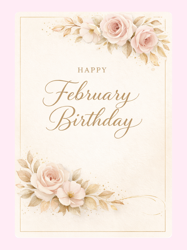 Minimalist Cake Card, birthday