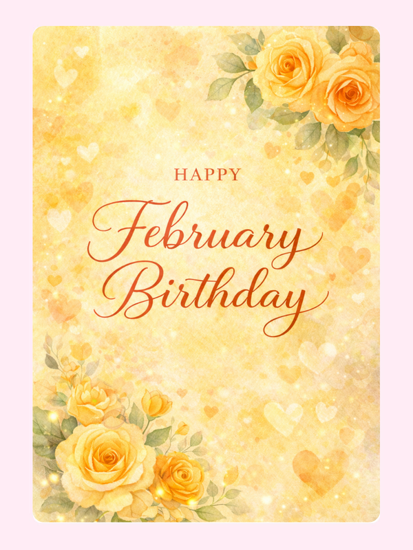 Yellow Flower Cake Card, birthday