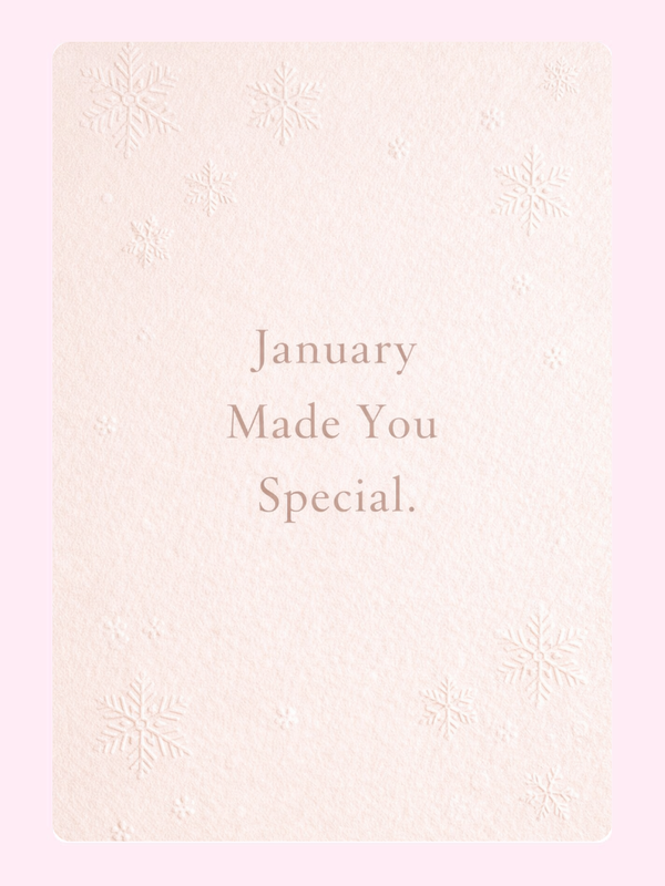 January Made you Cake Card, birthday
