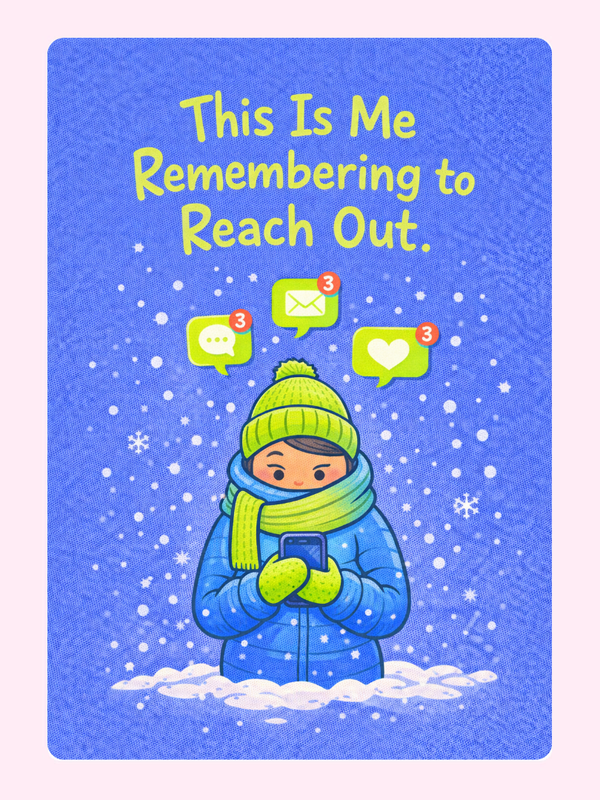 Reaching Out Cake Card, just because