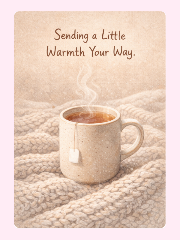 Little Warmth January Cake Card, just because