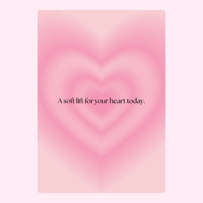 Pink heart with soft lift message