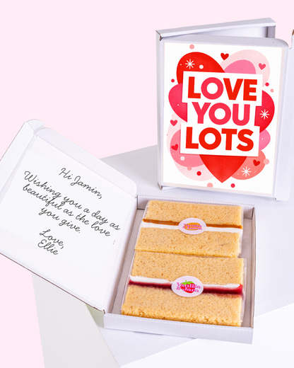 Love You Lots Sugar Heart Cake Card | MailBakes
