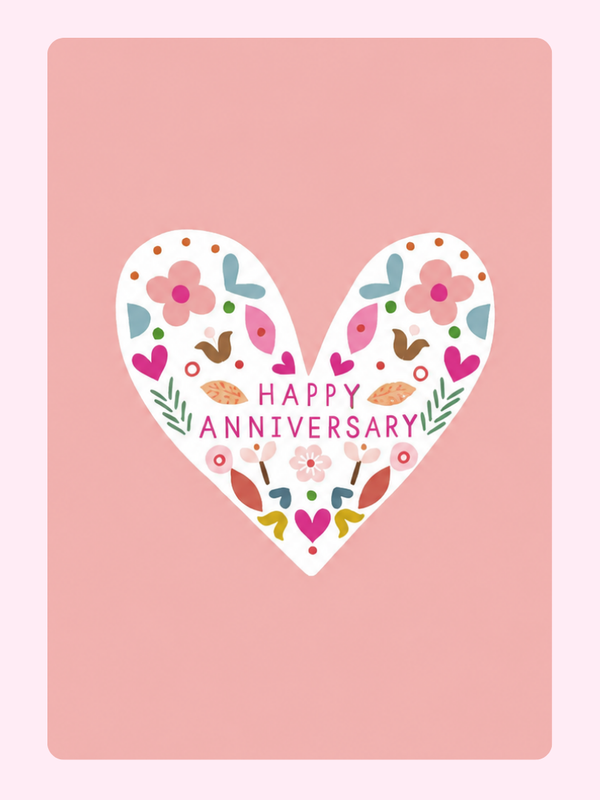 Happy Anniversary For My Friend Cake Card