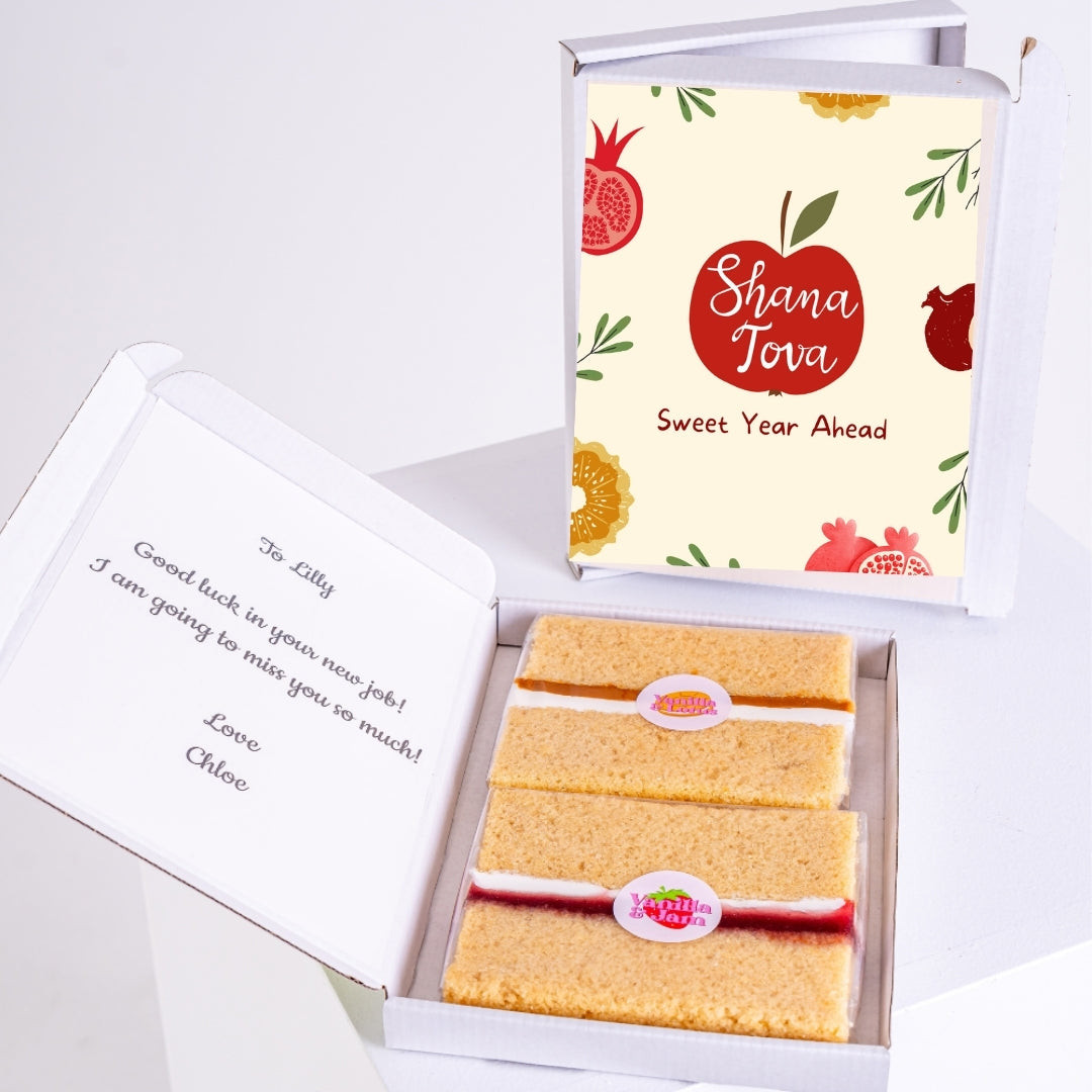 Shana Tova gift box with slices.