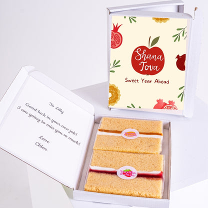 Shana Tova gift box with slices.