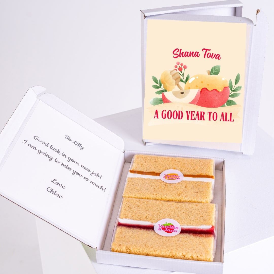 Shana Tova treat with vanilla slices