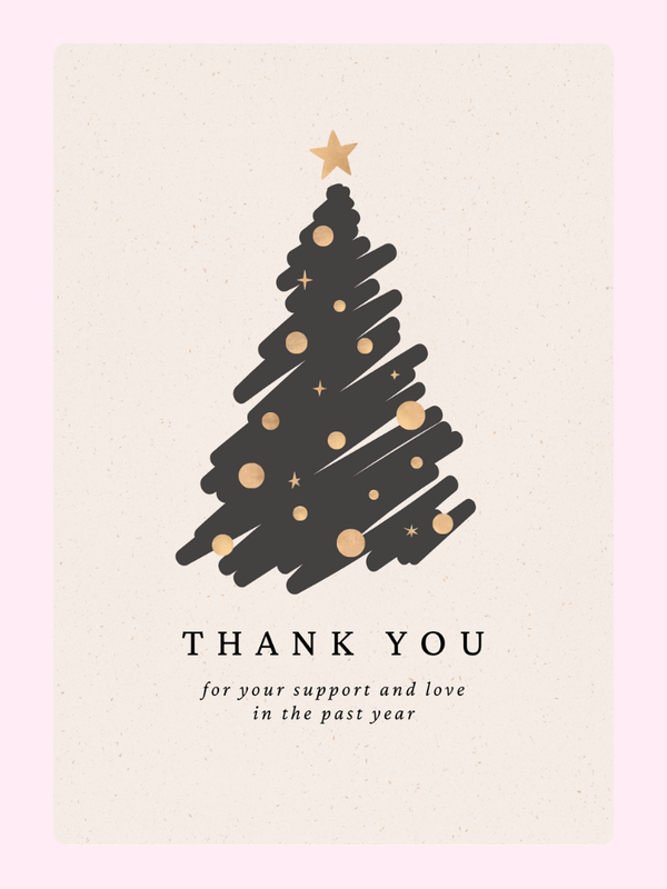 Thank You for your Support & Love Cake Card