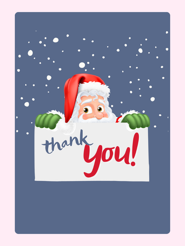 Thank You Santa Cake Card