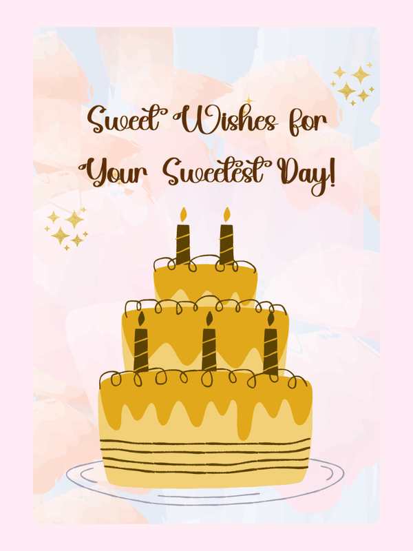 Your Sweetest Day Cake Card, birthday