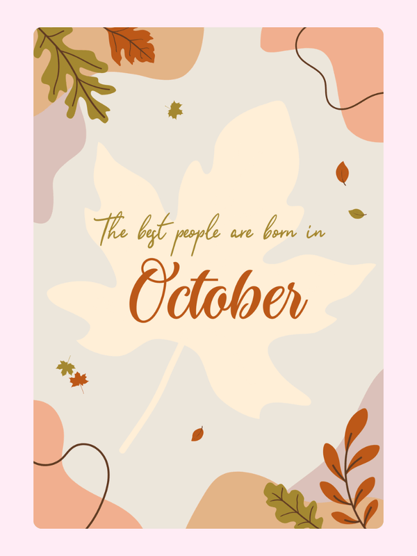 October birthday design