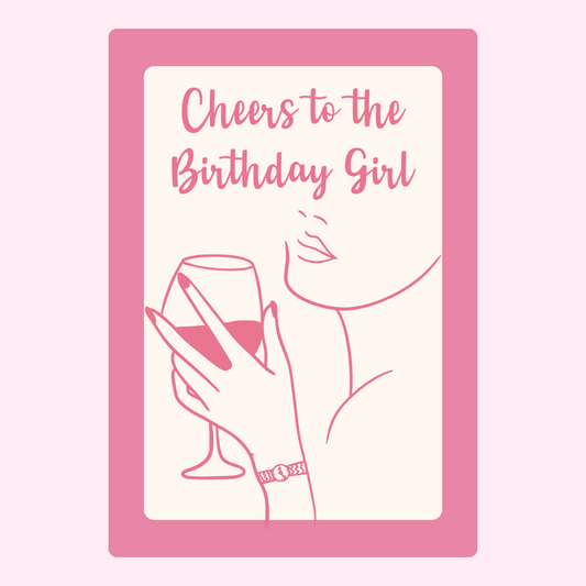 Pink birthday girl cheers design
