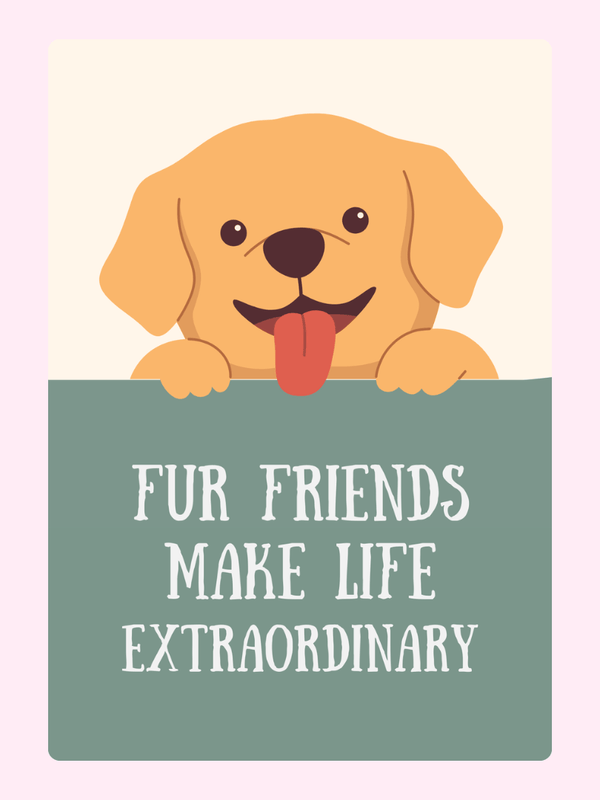 Fur Friends Cake Card, just because