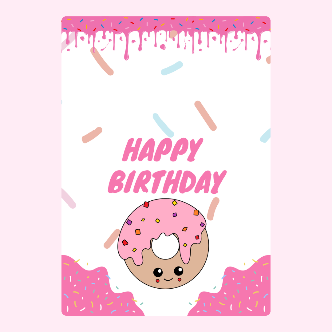 Happy Birthday donut design, November 23, 2024