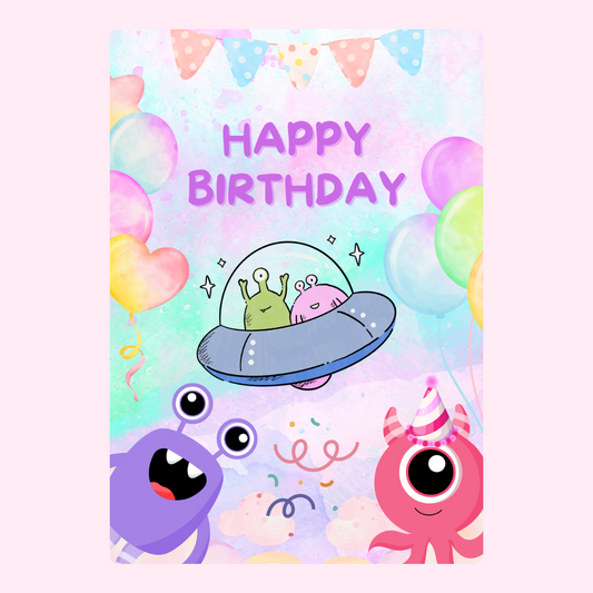 Happy Birthday alien card, November 23, 2024