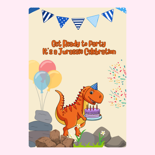 Jurassic party invitation design