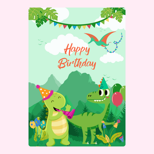 Happy Birthday dinosaur card