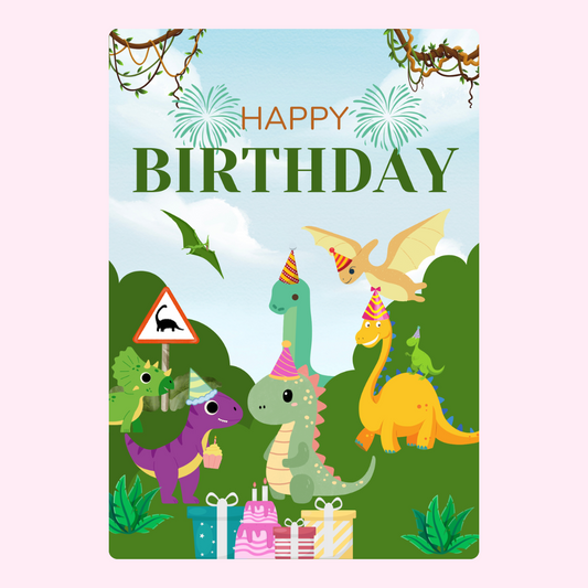Dinosaur Happy Birthday card, November 23, 2024