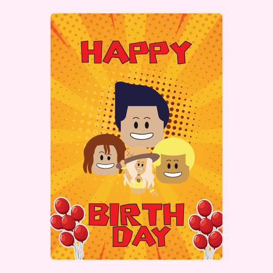 Happy Birthday card with family, design from Nov 2024