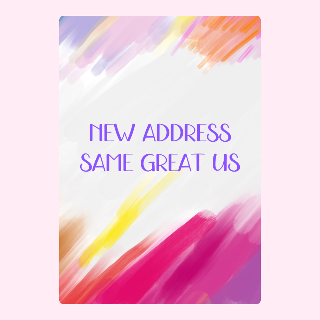 New address announcement, same great service (Nov 2024)
