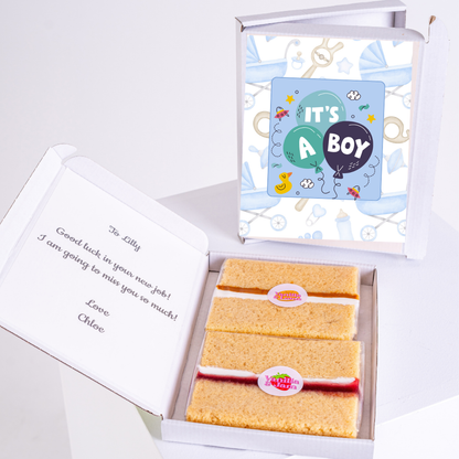 It's a Boy cake gift for Lilly with a sweet message