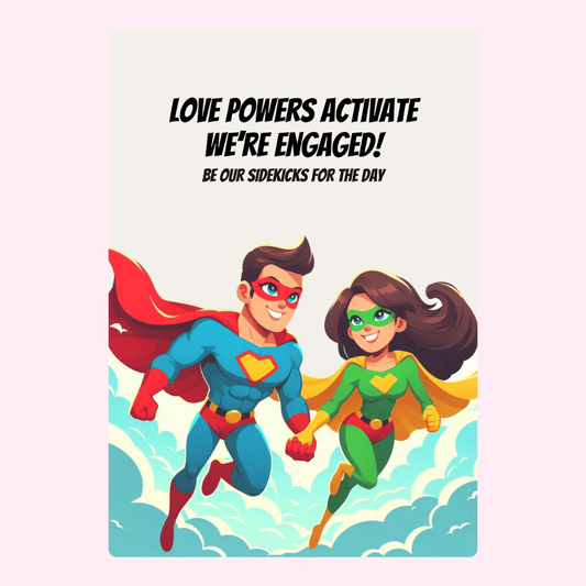 Superhero engagement announcement