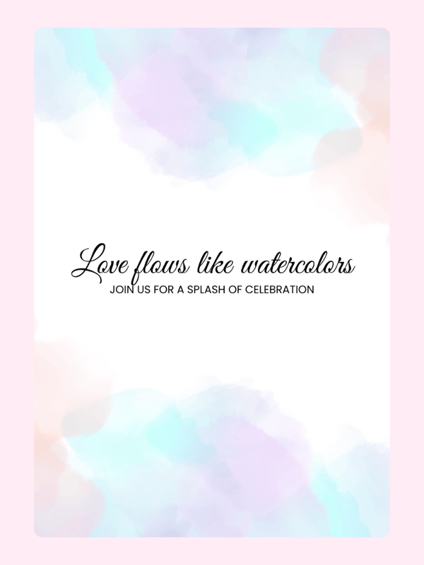 Love flows like watercolors