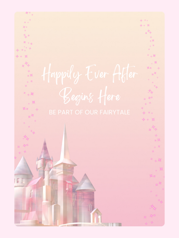 Happily Ever After sign with castle, 2024 design.